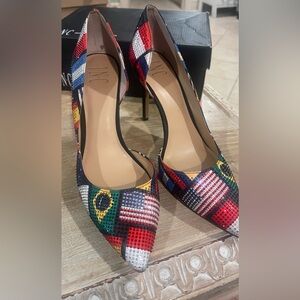 INC International Concepts Colorful Kenjay D'Orsay Heels in size 9.5.